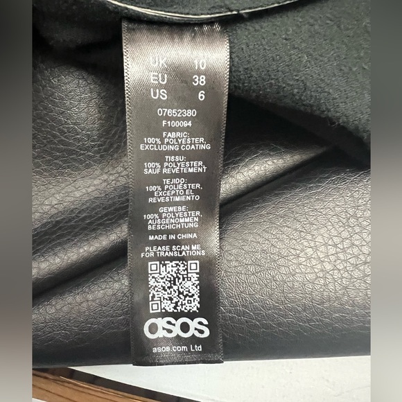 NWT ASOS Design Leather Look Full Midi Skirt with Box Pleats Size 6 - Picture 9 of 13